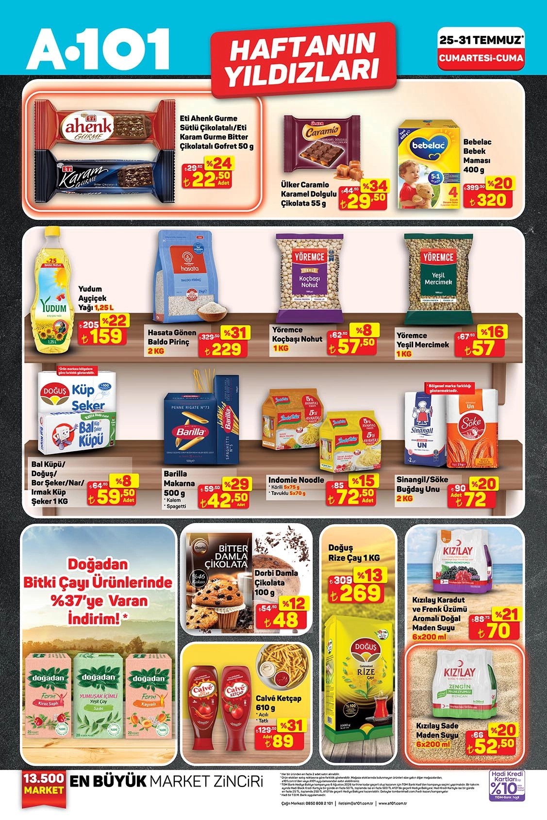 A101 · Haftanın Yıldızları · Sayfa 1 (25-31Temmuz)