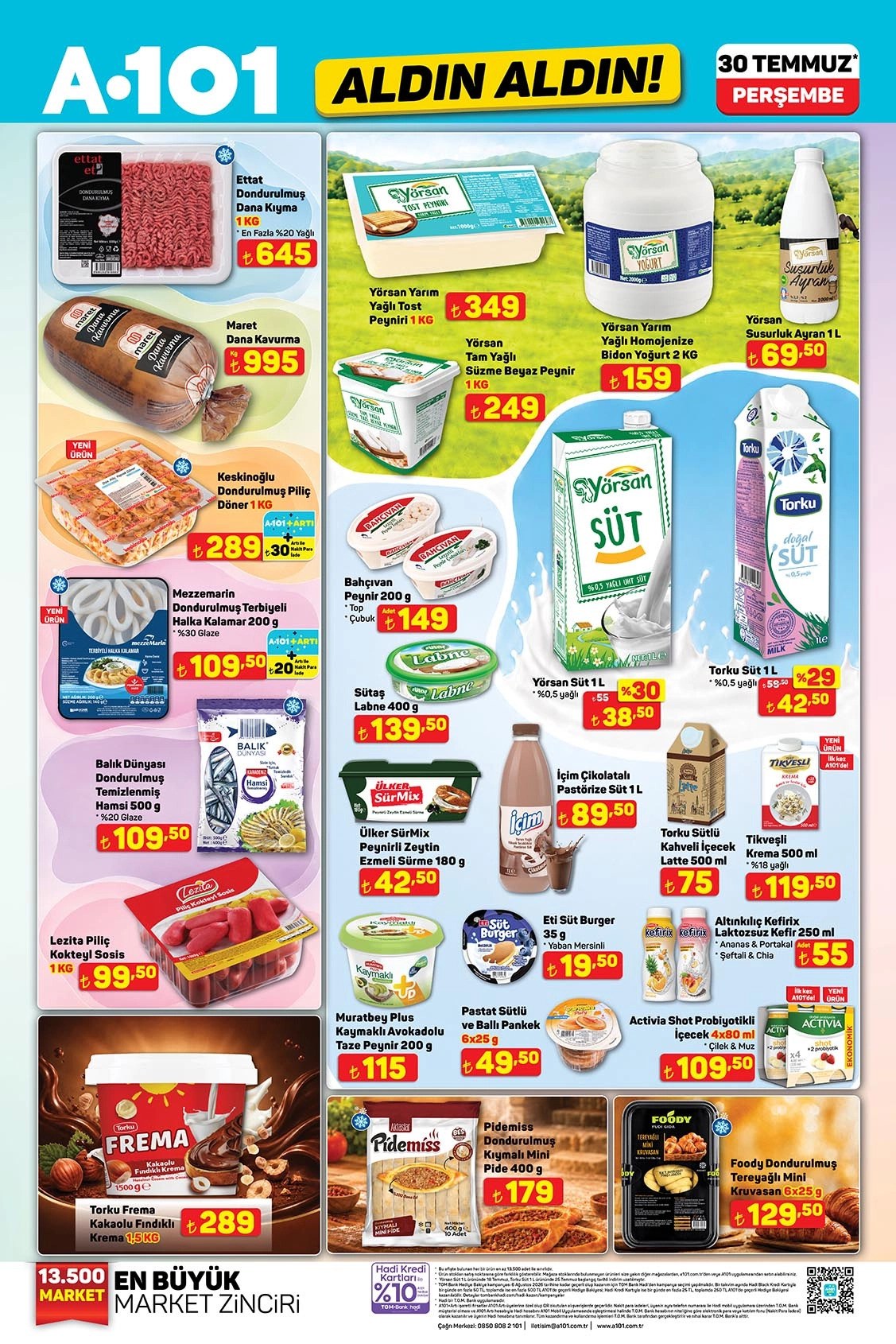 A101 · Aldın Aldın · Gelecek Hafta · Sayfa 1 (30 Temmuz'dan itibaren)