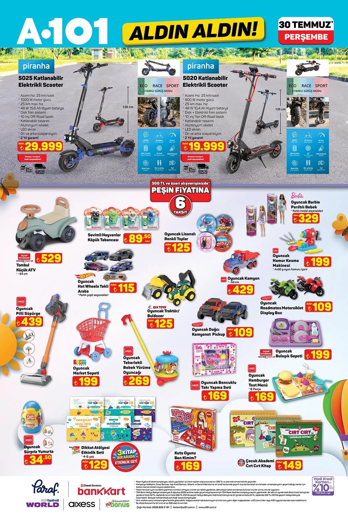 A101 · Aldın Aldın · Gelecek Hafta · Sayfa 10 (30 Temmuz'dan itibaren)
