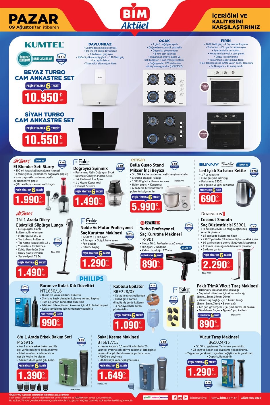 BİM · Aktüel · 09 Ağustos Pazar · Sayfa 2