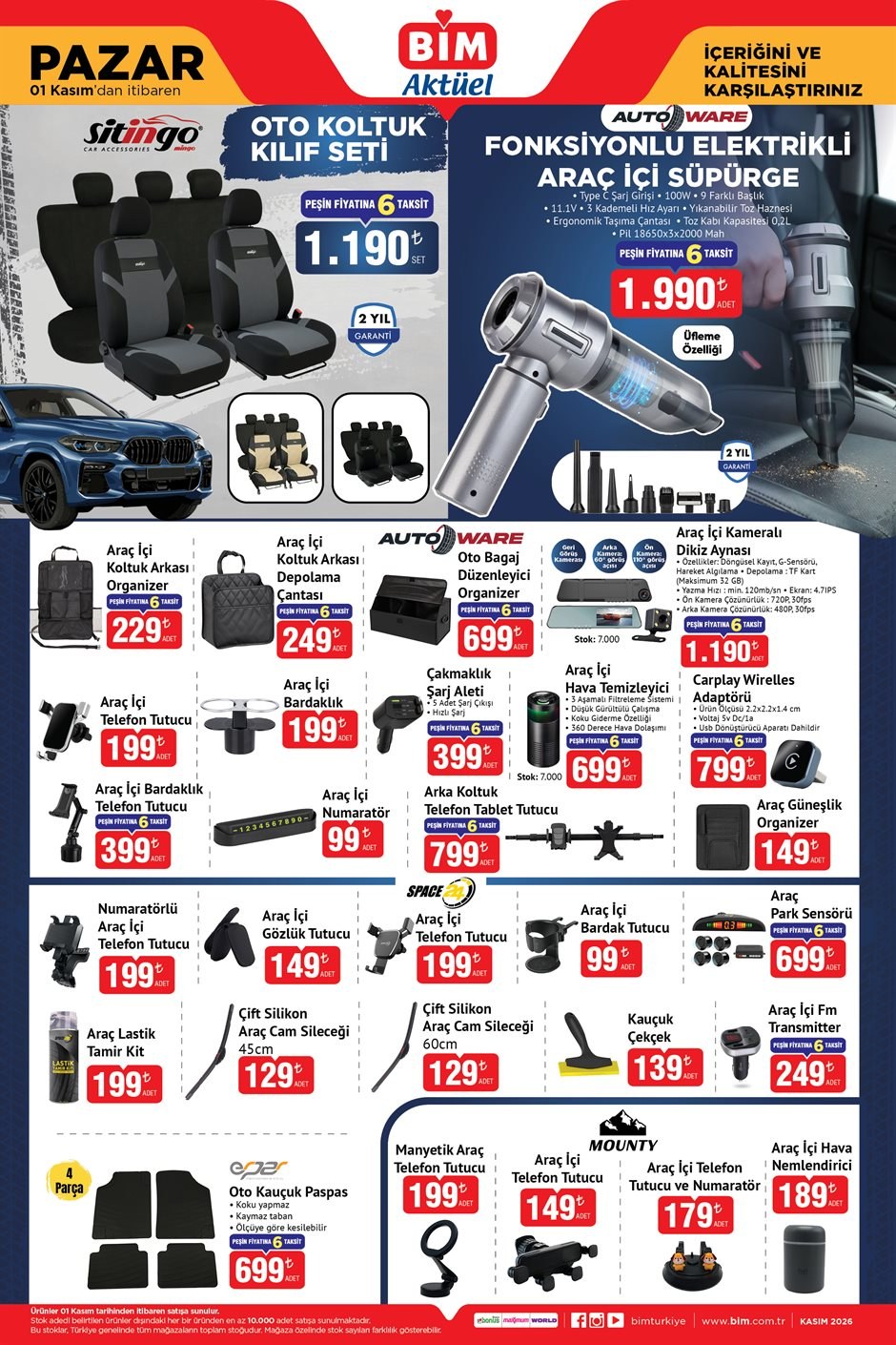 BİM · Aktüel · 01 Kasım Pazar
