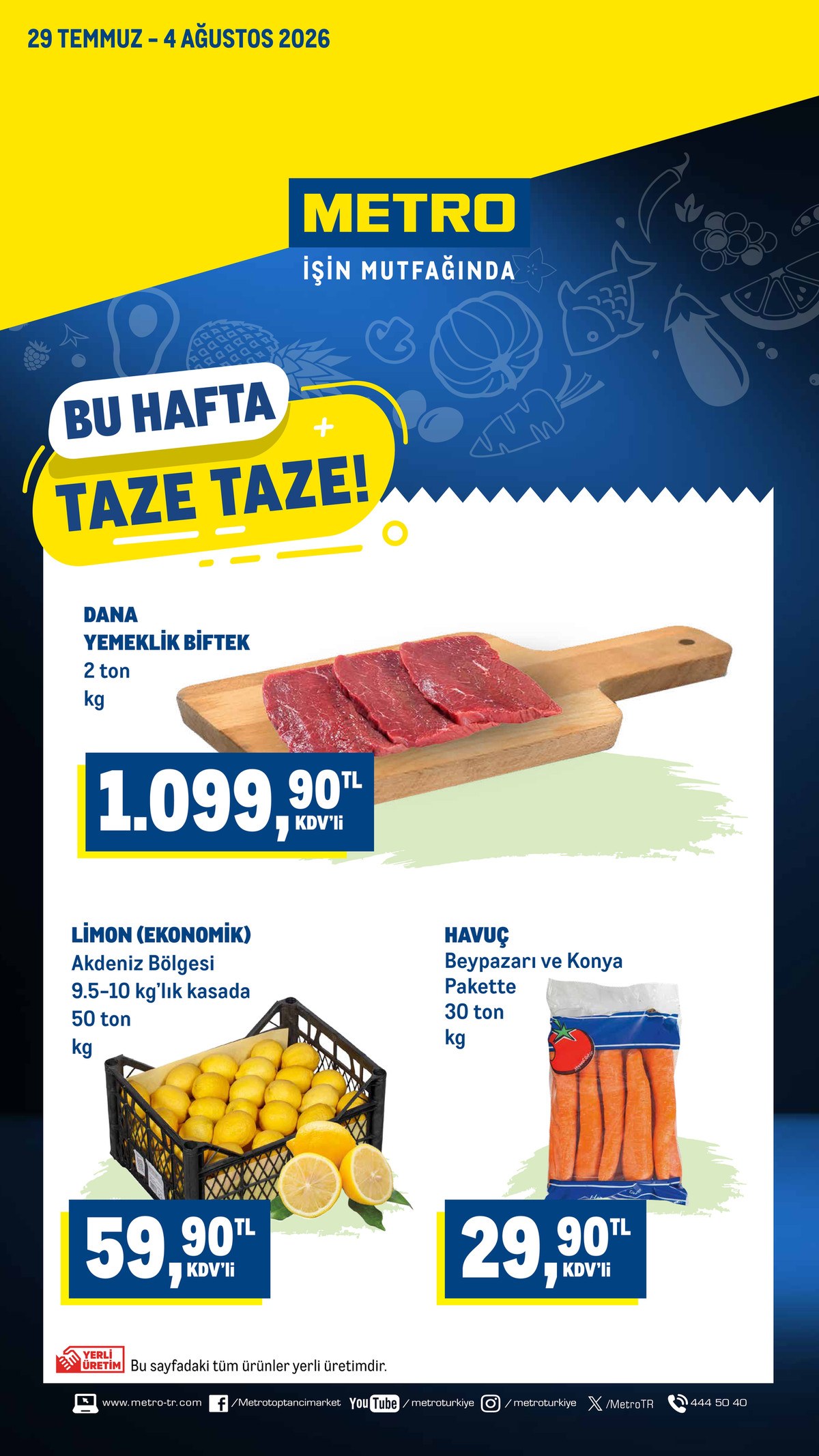 Metro · Taze Ürünler · Sayfa 1