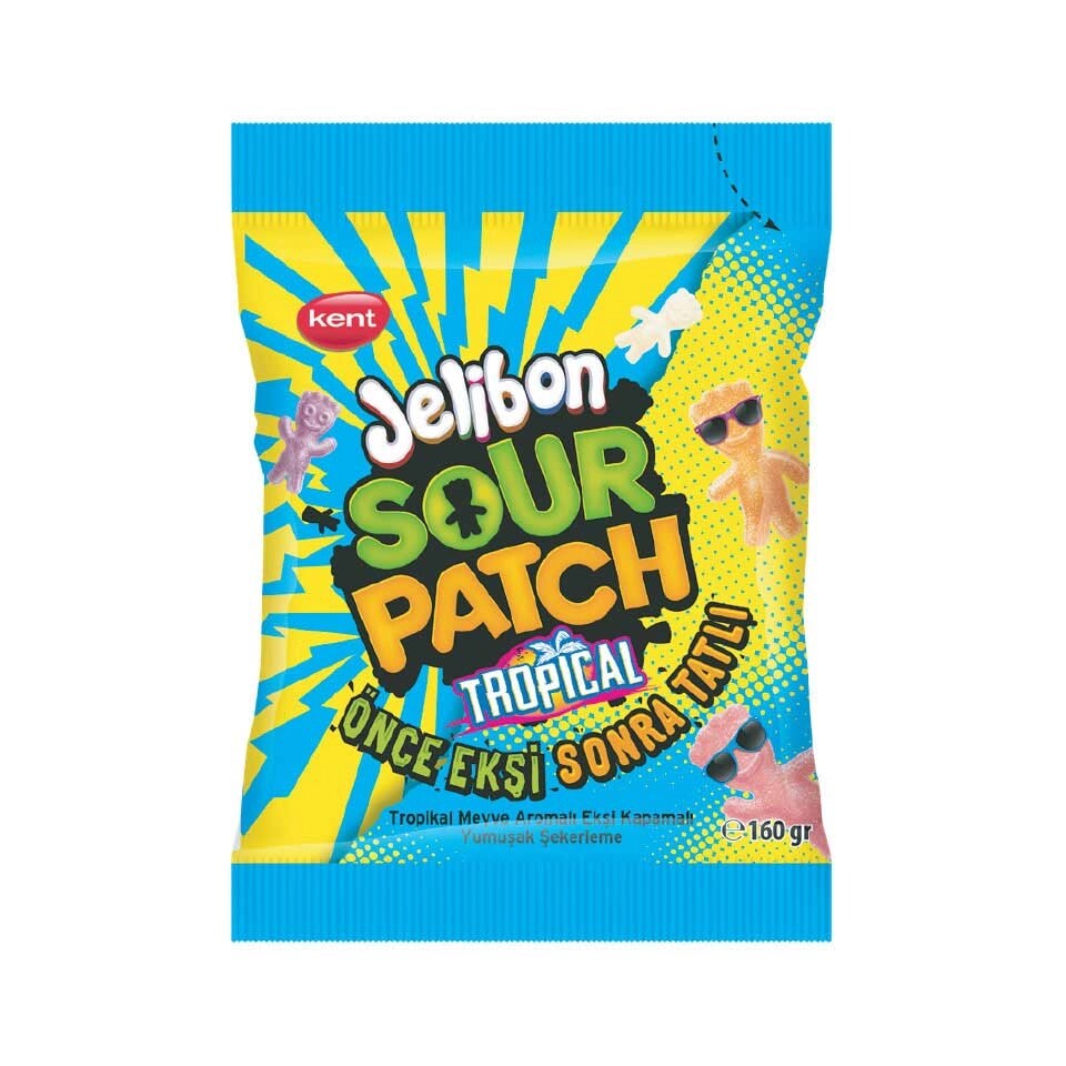Kent Jelibon Sour Patch Kids Tropikal Yumuşak Şeker 160 G