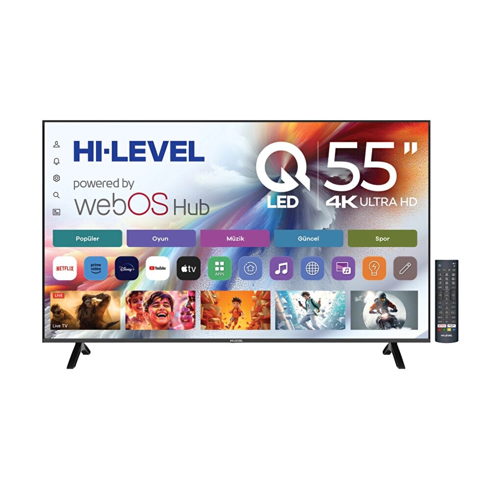 ### Hi Level HL55QUPRL-W02S 55" Frameless UHD Qled Webos TV