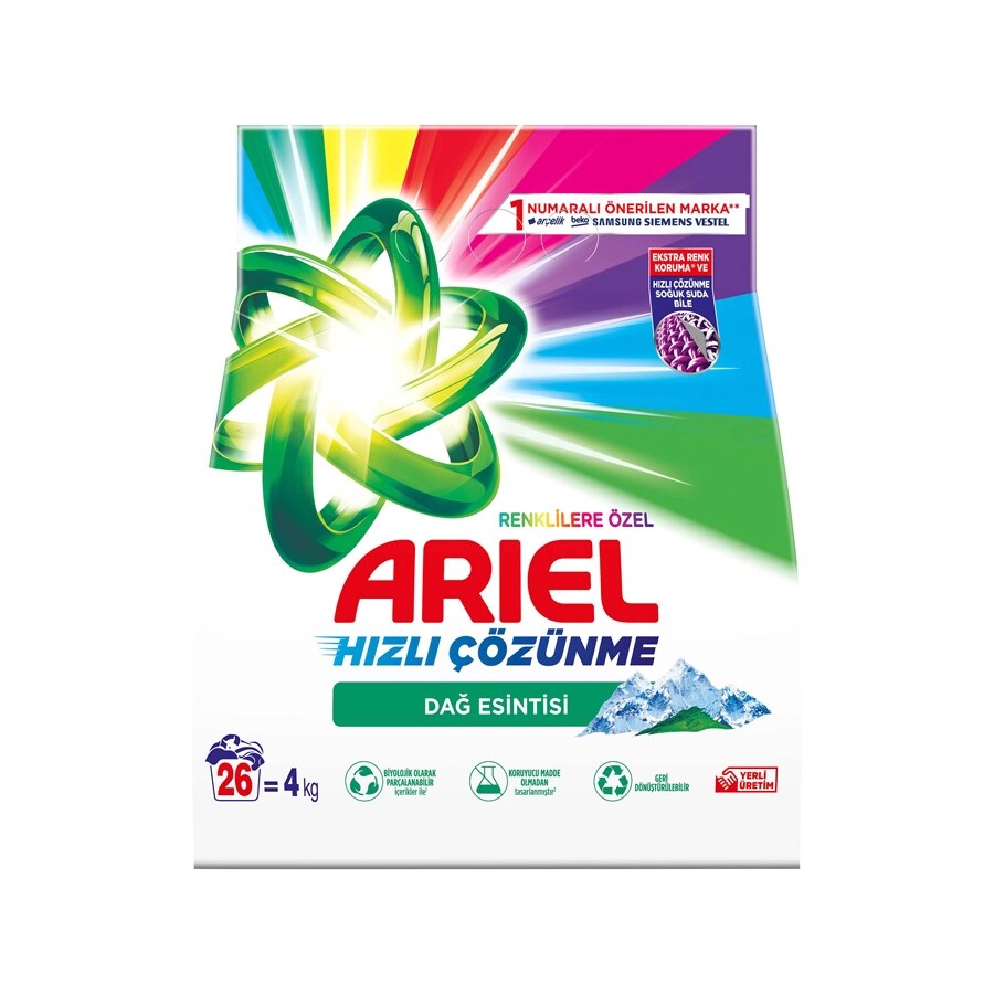 Ariel Parlak Renkler Toz Deterjan 4 Kg