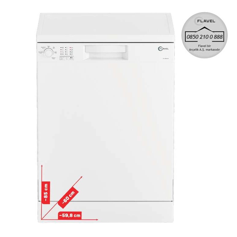 Flavel FLV5001 BM 5 Programlı Bulaşık Makinesi