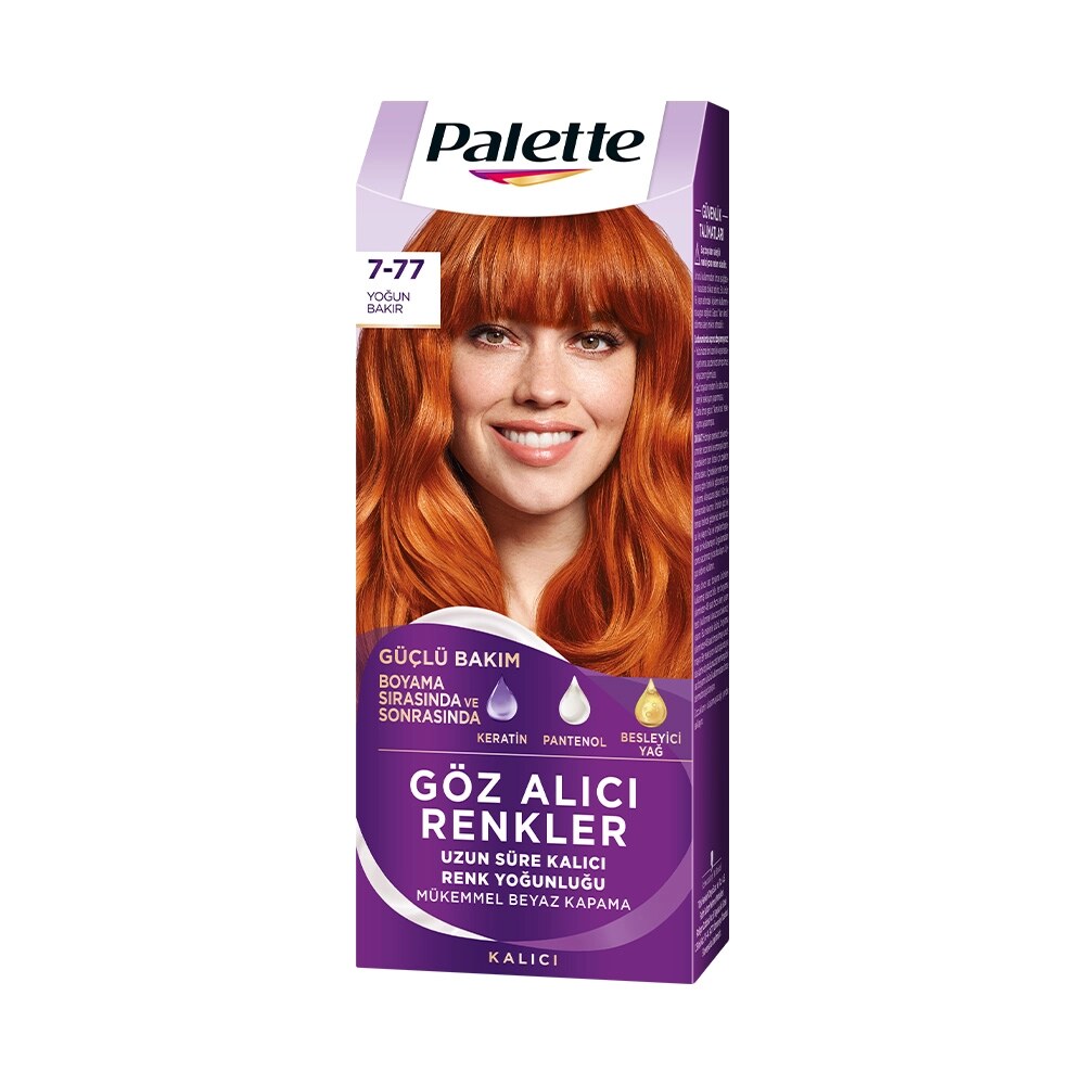 Palette Göz Alıcı Renkler Yoğun Bakır Saç Boyası 7-77