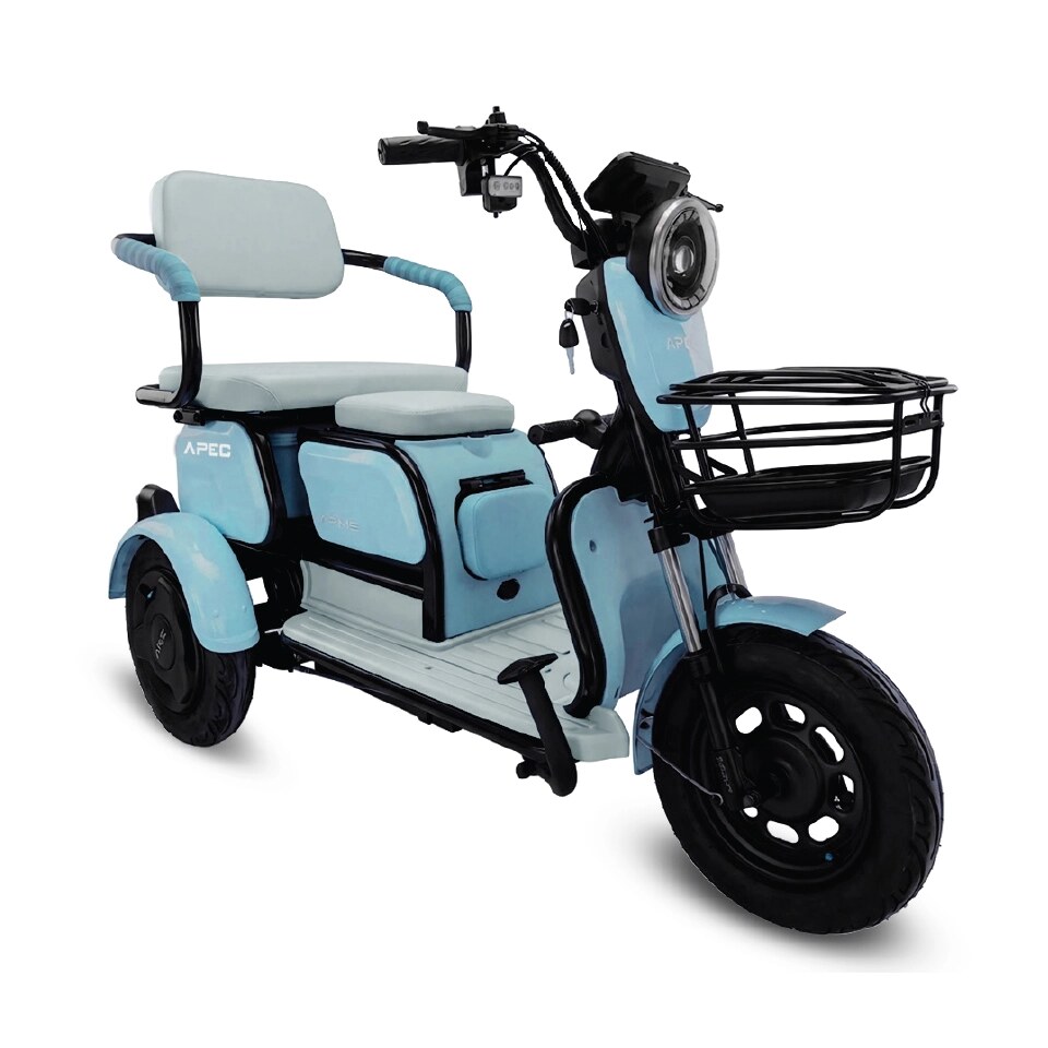 APEC APM2 Üç Tekerlekli Elektrikli Moped Mavi