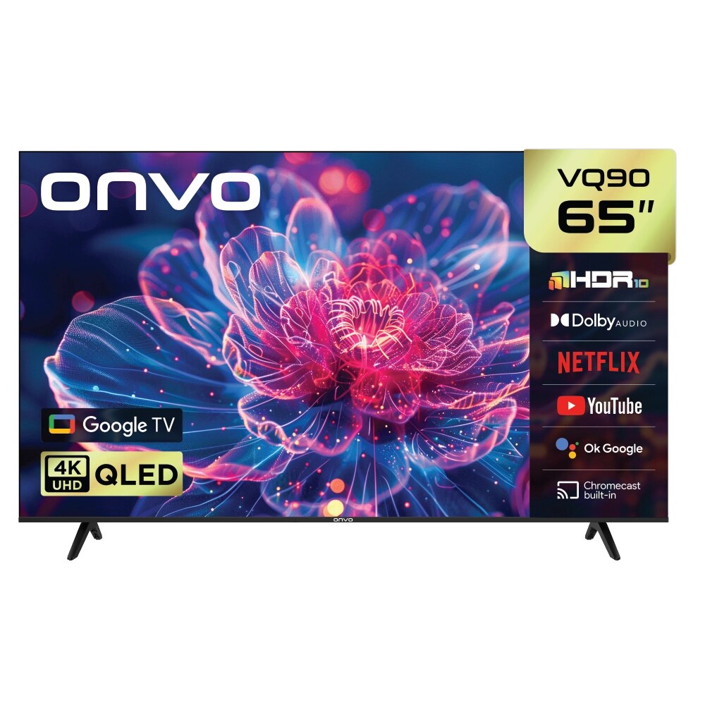 ### Onvo 65VQ90F3UA 65” Frameless 4K Ultra HD Qled Google TV