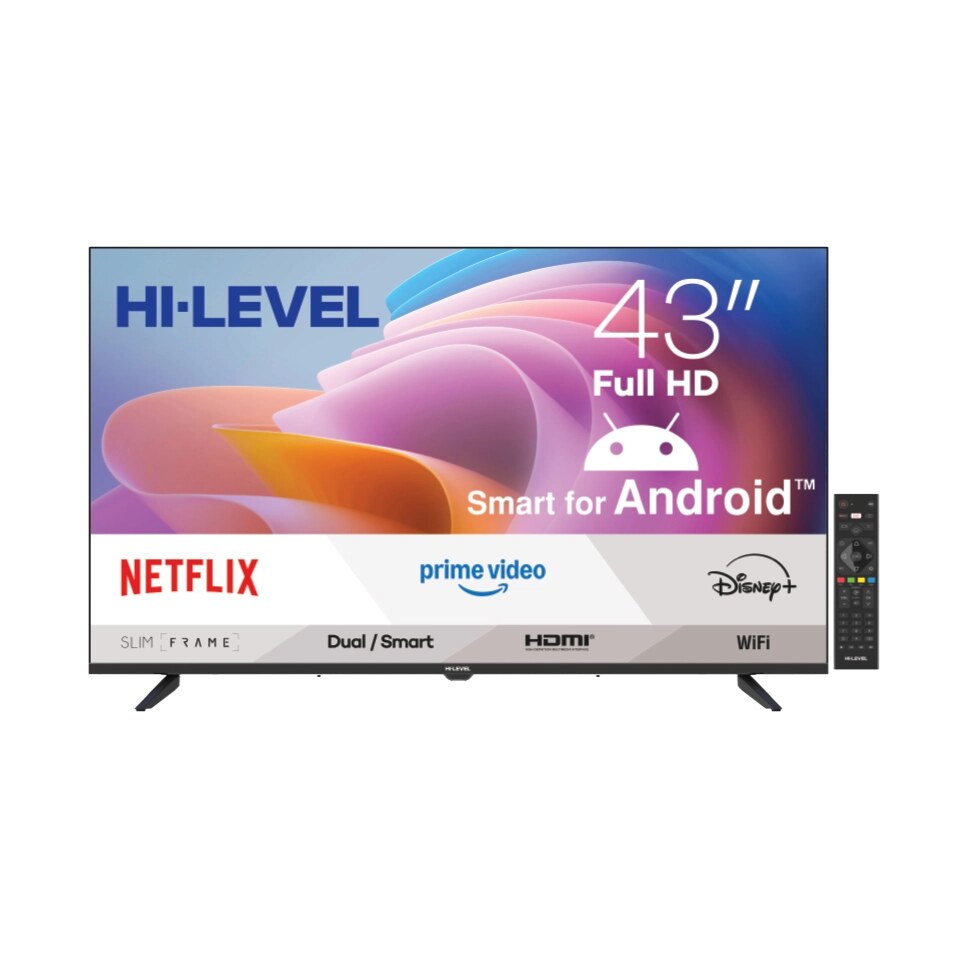 Hi Level HL43FMLN-A14S 43” Frameless FHD Android 14 Smart TV