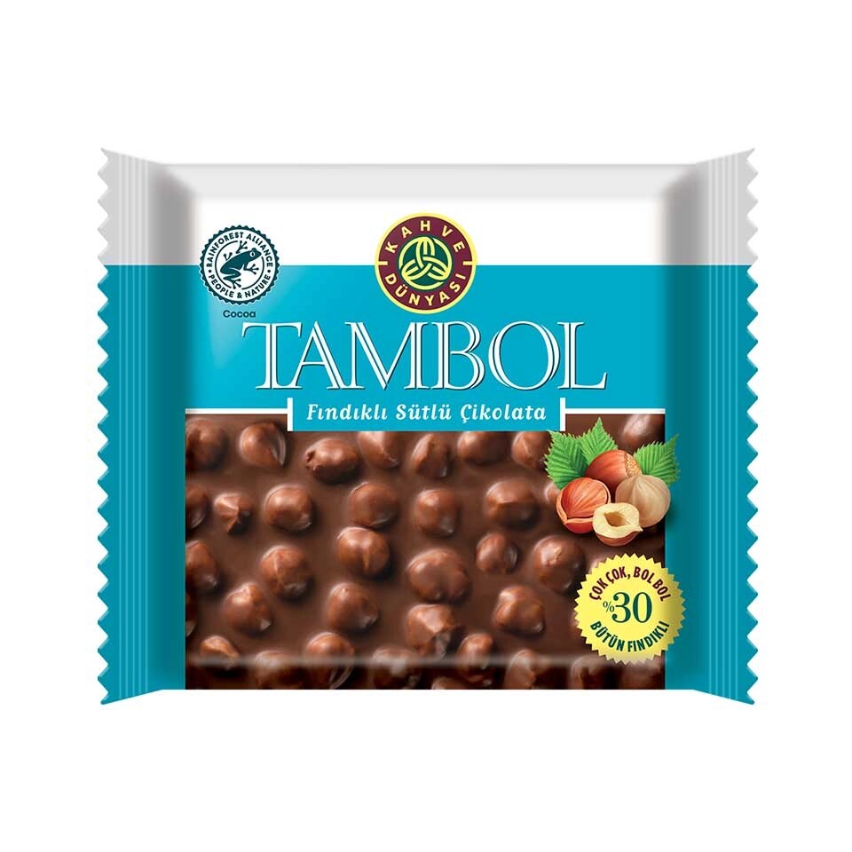 ### Kahve Dünyası Tambol Fındıklı Sütlü Çikolata 77 G