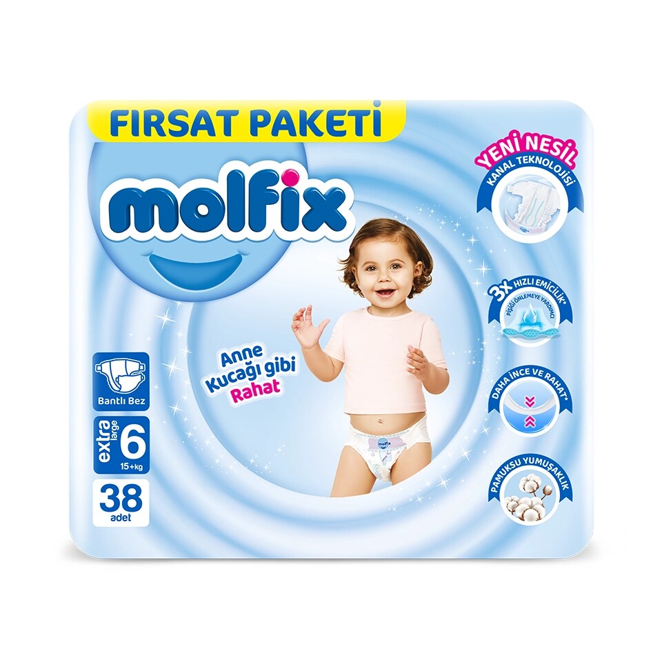 Molfix Extra Large Çocuk Bezi 38'li