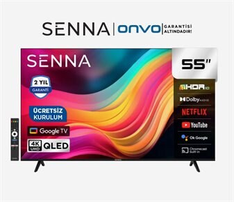 SENNA ONVO 55 İnç Ultra HD QLED Google TV 55SQ90F3UA