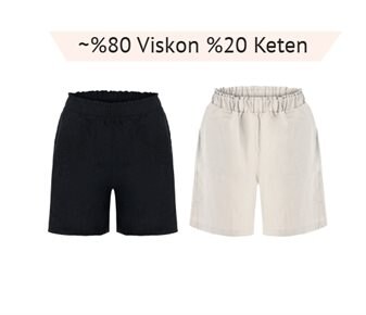 VİSKON KETEN ŞORT KADIN