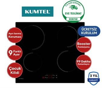 Kumtel İNDÜKSİYONLU 4 GÖZLÜ ANKASTRE OCAK