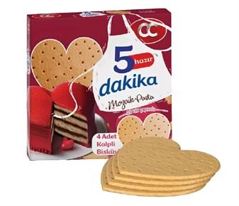 CC Çikolata Kalp Mozaik Pasta Bisküvi