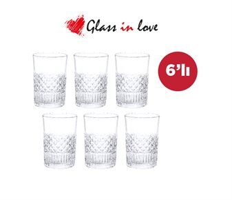 Glass in Love Cam Kahve Yanı Su Bardağı