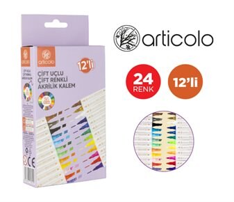 ARTİCOLO ÇİFT UÇLU ÇİFT RENKLİ AKRİLİK KALEM