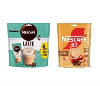 Nescafe Hazır Kahve Sütlü Köpüklü 3ü1 Arada 10’lu /Latte 9’lu