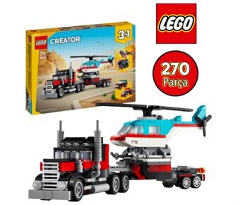 Lego HELİKOPTERLİ AÇIK KASA KAMYON