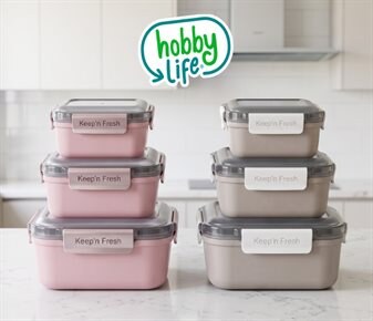 Hobby Life RENKLİ KARE SAKLAMA KABI SETİ