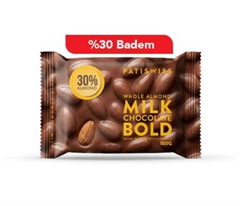 Patiswiss Bold Bütün Bademli Tablet Çikolata