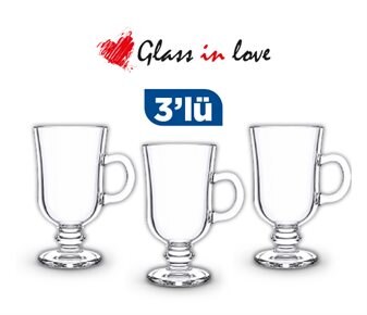 Glass in love Cam Ayaklı Kahve Bardağı ~120 ml