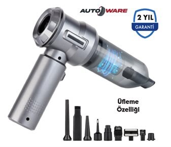Auto Ware FONKSİYONLU ELEKTRİKLİ ARAÇ İÇİ SÜPÜRGE