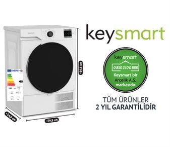 Keysmart 8 KG ÇAMAŞIR KURUTMA MAKİNESİ KEY 80 KM