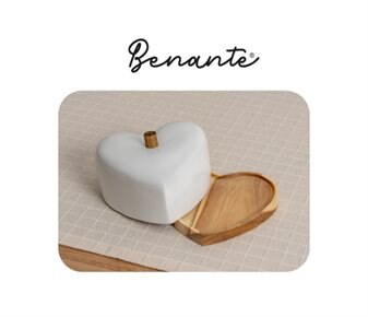 BENANTE BAMBU TABLALI KALP ŞEKİLLİ SUNUMLUK