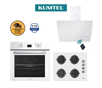 KUMTEL 15 PROGRAM BEYAZ CAM ANKASTRE SET