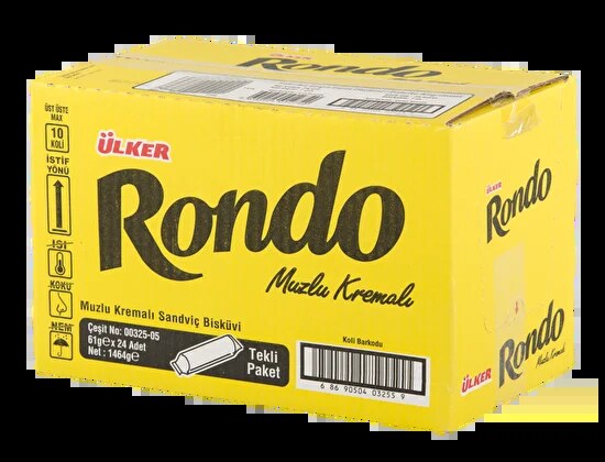 Ülker Rondo Muz Aromalı Bisküvi 61 g 24'lü