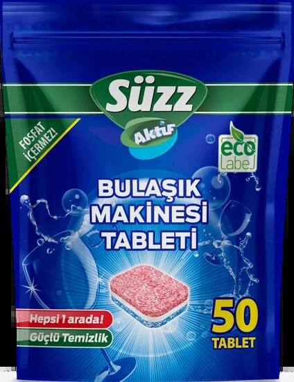 Süzz Hepsibirarada Aktif Bulaşık Makinesi Tableti 50'li