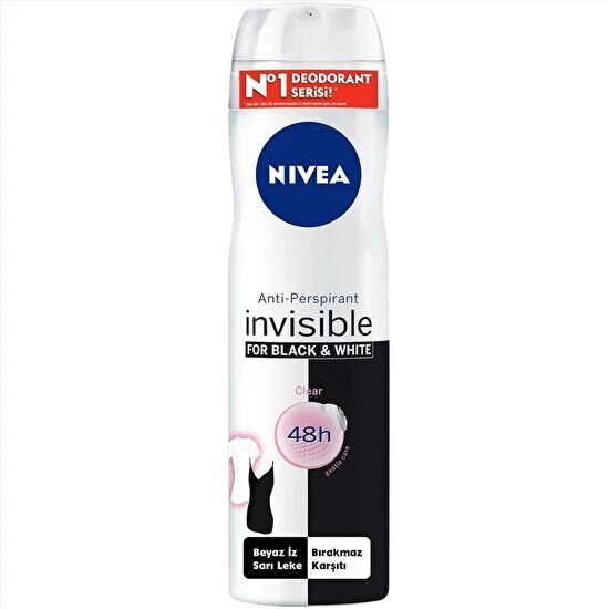 Nivea Invisible Black & White Clear 150 ml Kadın Deodorant