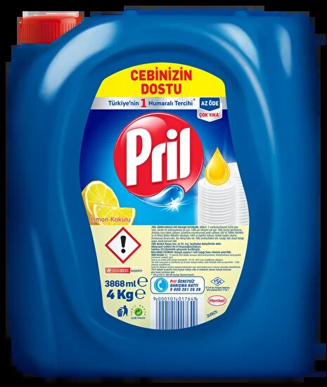 Pril Limon Bulaşık Deterjanı Sıvı 4 kg
