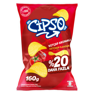 Cipso Tırtıklı Ketçap Aromalı Patates Cipsi 160 G