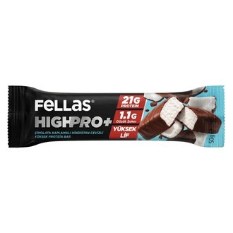 Fellas Çikolatalı Kaplamalı Hindistan Cevizli Highpro Protein Bar 50 G