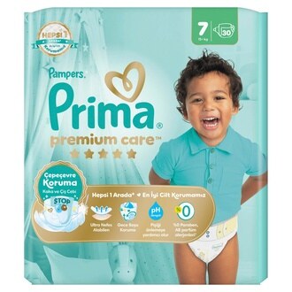 Prima Premium Care Ekonomik Süper 7 Beden 15+ Kg 30'lu