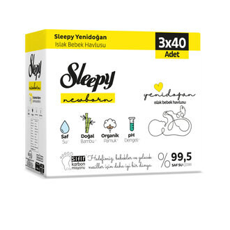 Sleepy Natural Yenidoğan Islak Havlu 3 x 40'lı