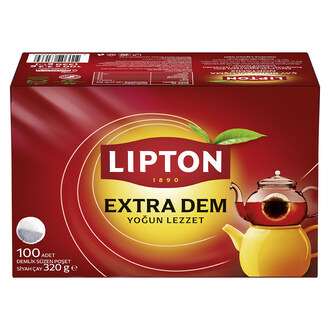 Lipton Extra Dem Demlik Süzen Poşet Siyah Çay 100'lü 320 G