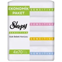 Sleepy Sensitive Islak Bebek Havlusu 4*70'li