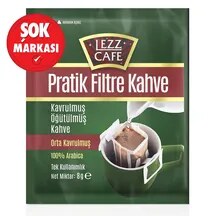 Lezzcafe Pratik Filtre Kahve Orta Kavrulmuş 8 g