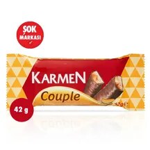 Karmen Couple Çikolata Kaplama Karamel Bisküvi 42 g