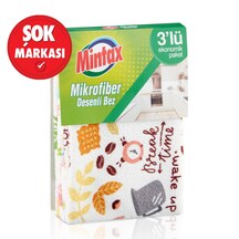 Mintax Mikrofiber Desenli Bez 3'lü