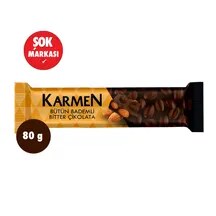 Karmen Bütün %20 Bademli Bitter Çikolata 80 g