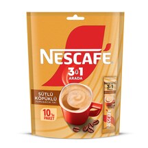 Nescafe Sütlü Köpüklü 3'ü 1 Arada 10'lu Paket